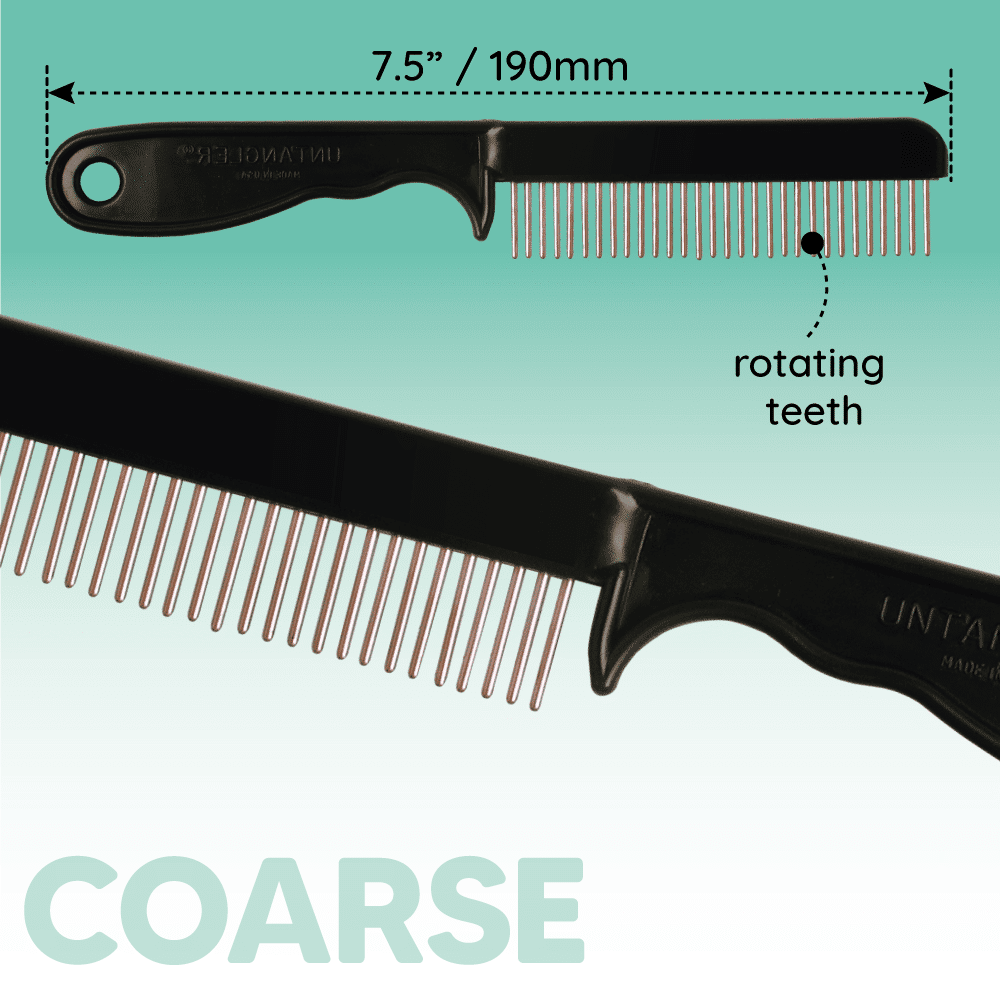 Super Groom Rotating Pin Handle Comb 7.5”
