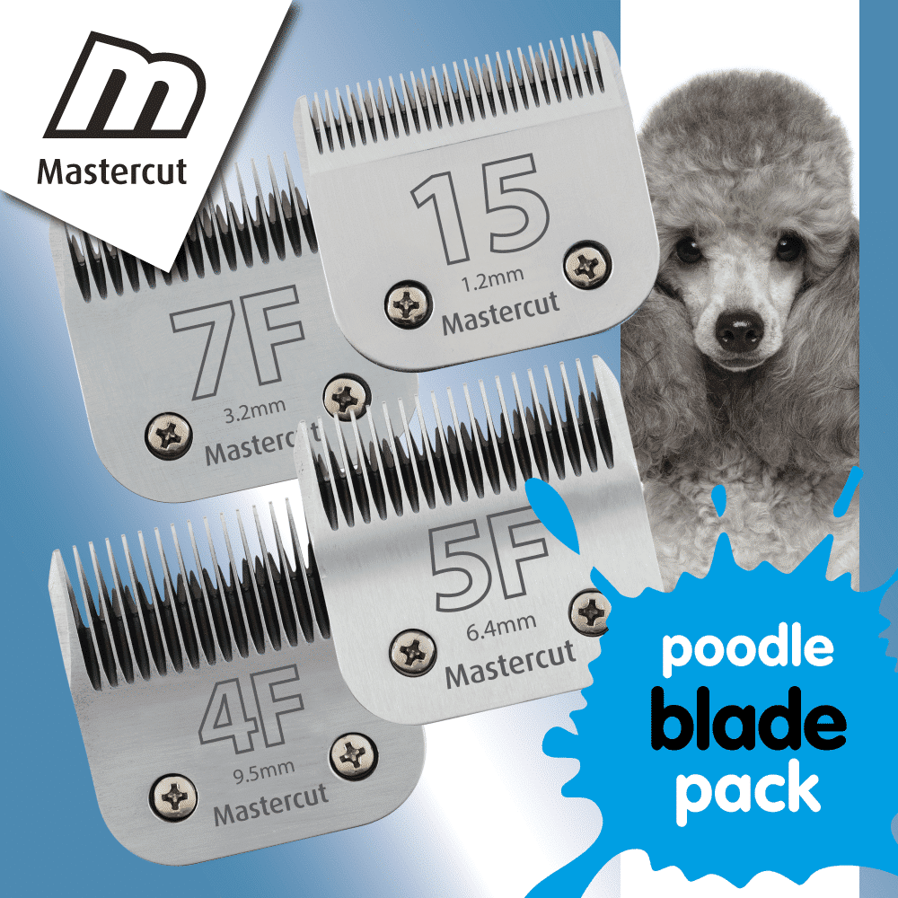 Clipper Blade Pack for Poodles (15, 7F, 5F, 4F)