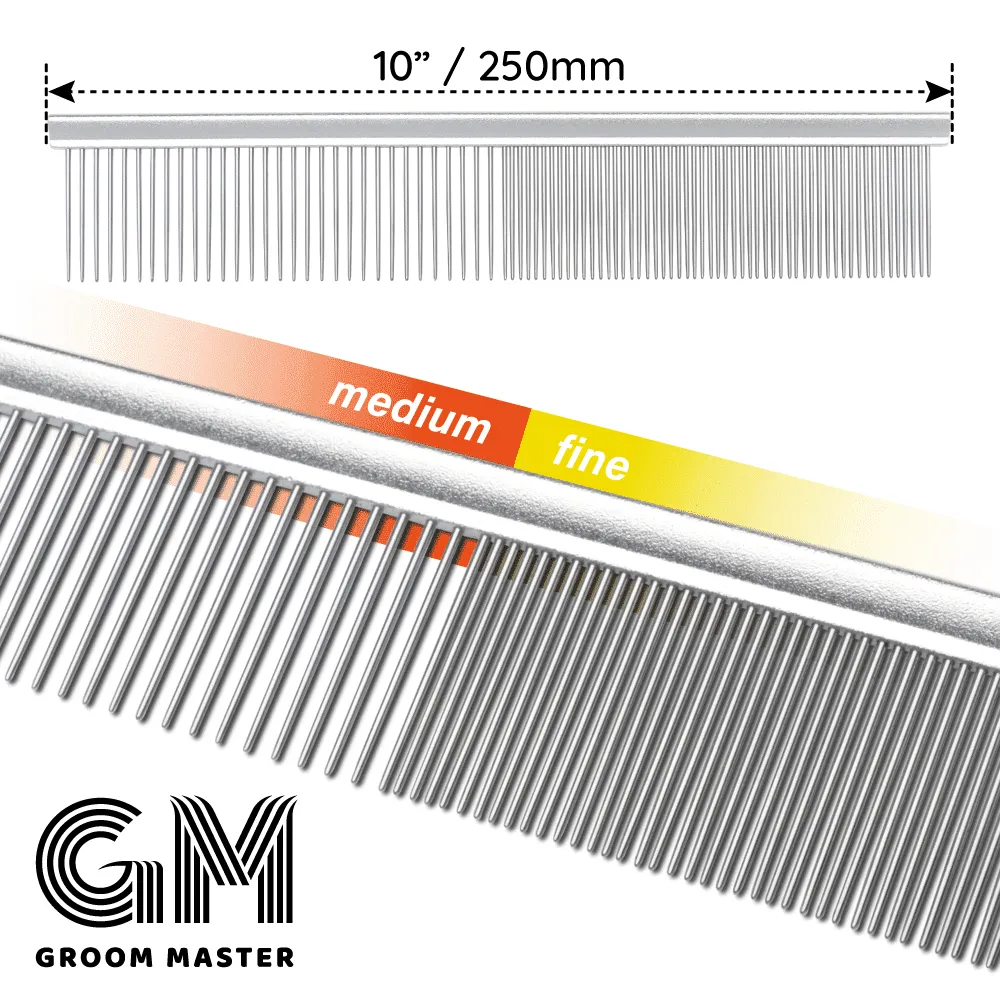 Pro (Medium/Fine) Comb for Dogs 10"