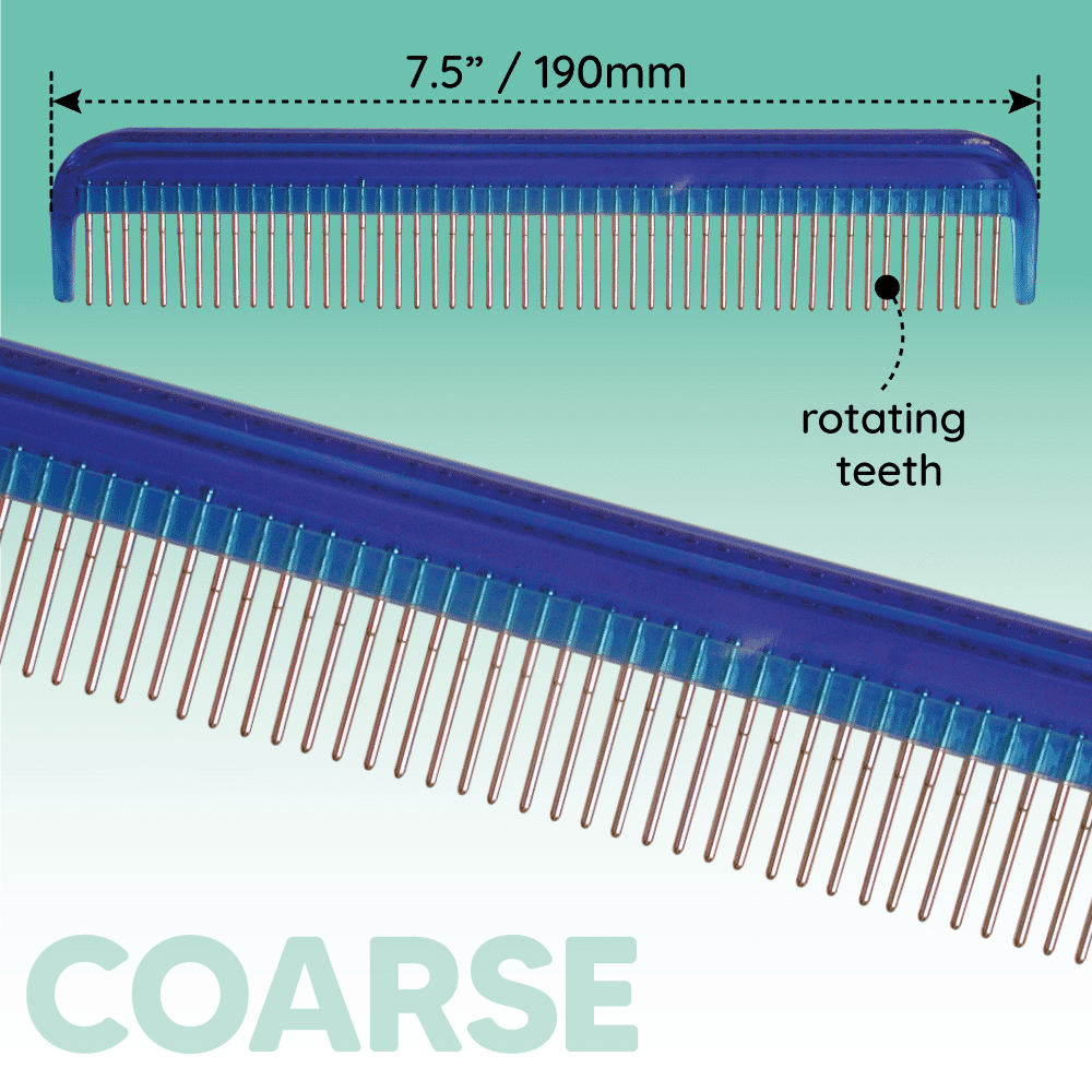 Super Groom Rotating Pin Comb 7”
