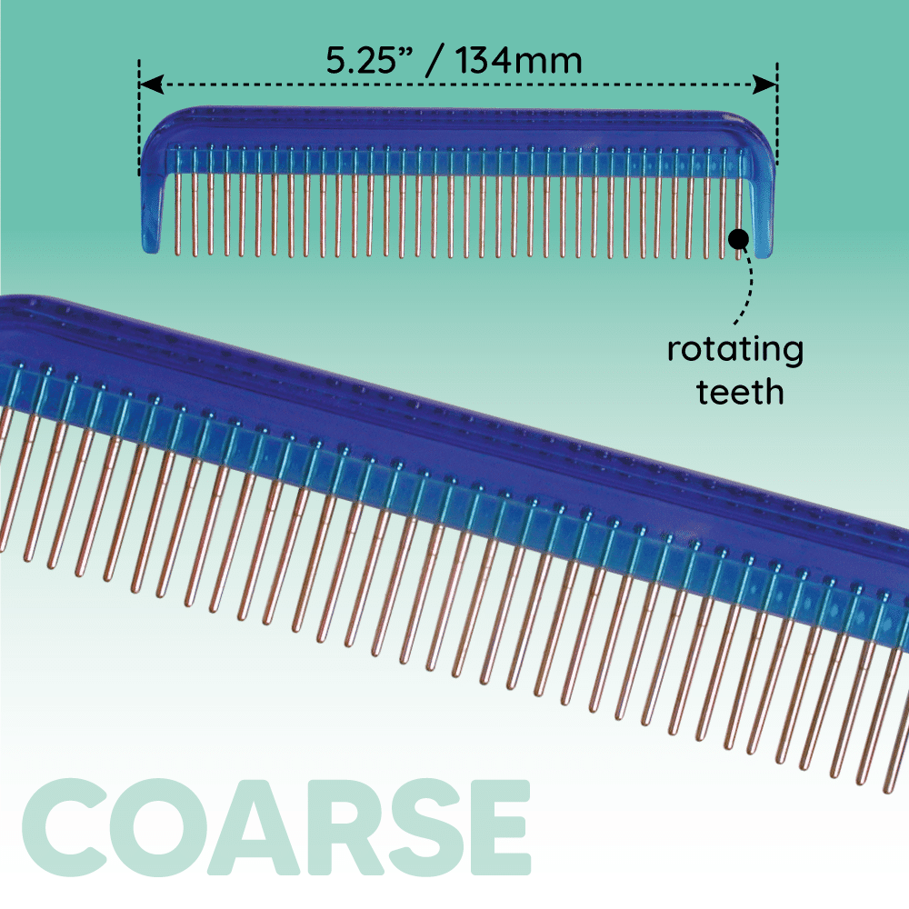 Super Groom Rotating Pin Comb 5.25"