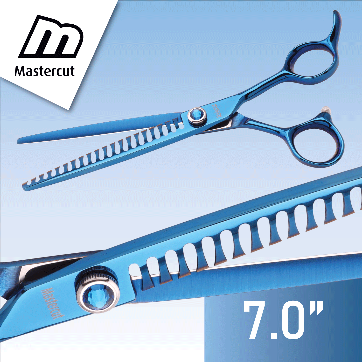 mastercut-convexpro-7inch-20T-texturising-dog-grooming-scissors-blue